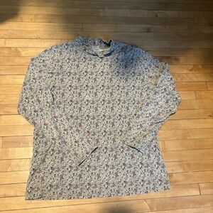 Vintage High Sierra Turtleneck Long Sleeve T Shirt Women's Size Medium Floral